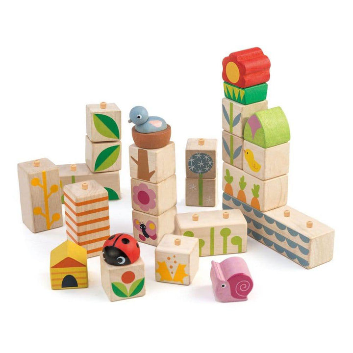 Tender Leaf Toys Garden Blocks - Wooden Blocks - Bella Luna Toys