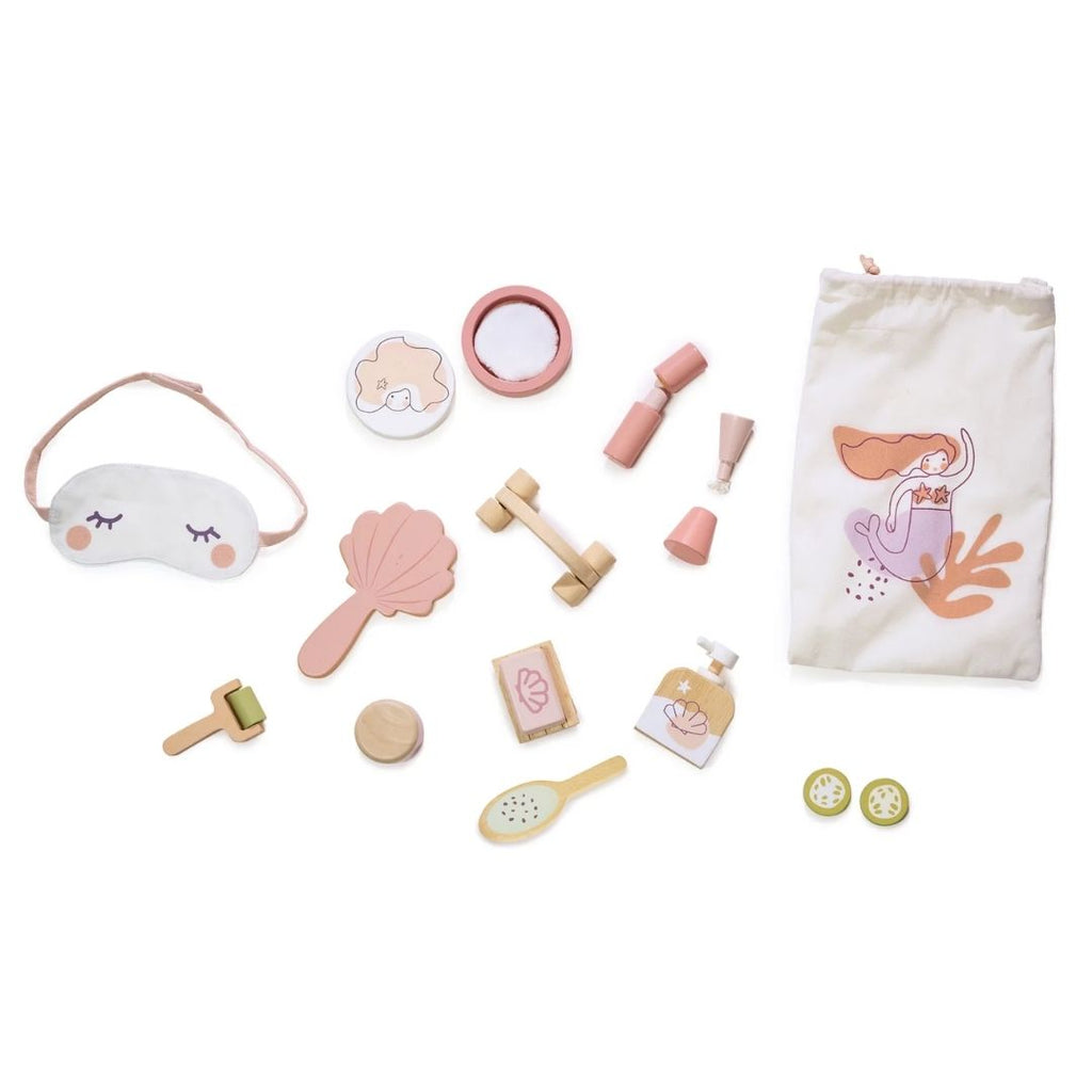 Tender Leaf Toys Spa Retreat Pretend Play Set - 20 Piece Wooden Pamper Kit With Drawstring Bag For Kids Ages 3+ - View #2