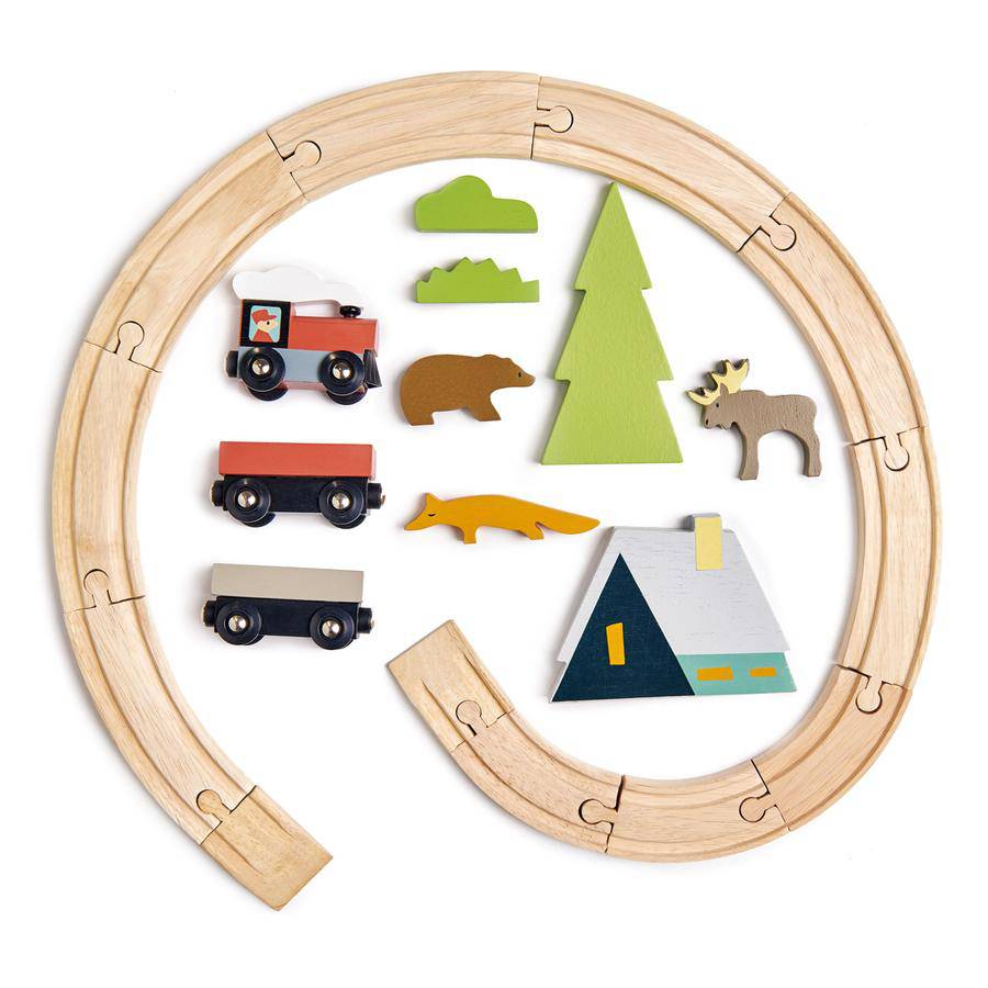 Tender Leaf Toys Treetops Wooden Train Set - Toy Trains & Train Sets - Bella Luna Toys