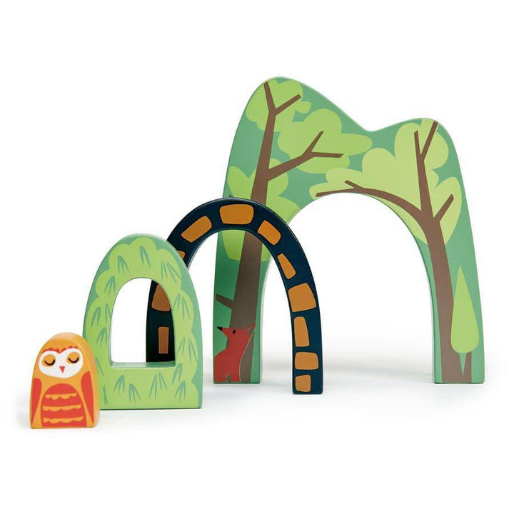 Tender Leaf Toys Wooden Forest Tunnels - Wooden Blocks - Bella Luna Toys