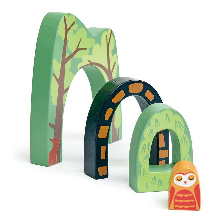 Tender Leaf Toys Wooden Forest Tunnels - Wooden Blocks - Bella Luna Toys