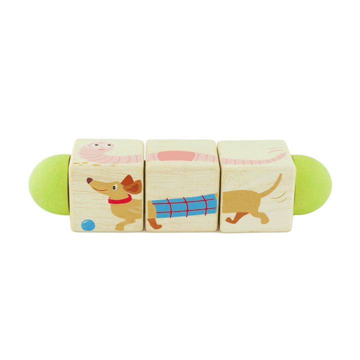 Tender Leaf Toys Wooden Mix and Match Twisting Puzzle - Wooden & Pegged Puzzles - Bella Luna Toys