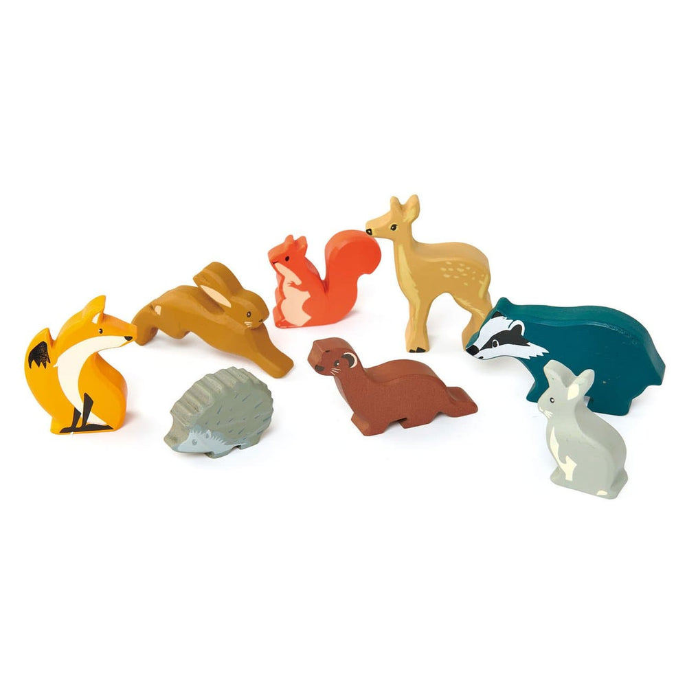 Tender Leaf Toys - Woodland Wooden Animals Set - Bella Luna Toys