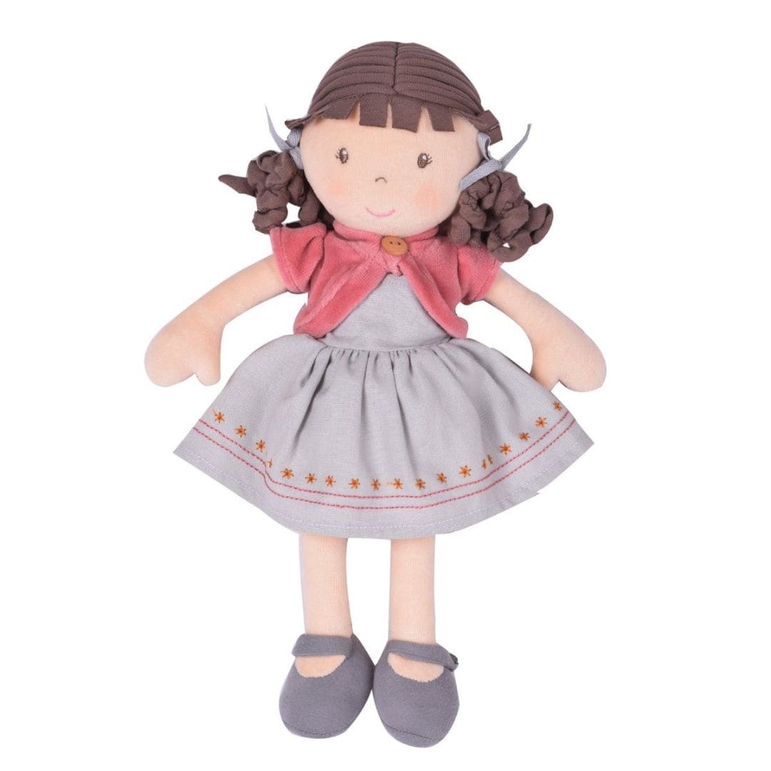 Tikiri Toys - Rose - Organic Doll with Brown Hair - Bella Luna Toys