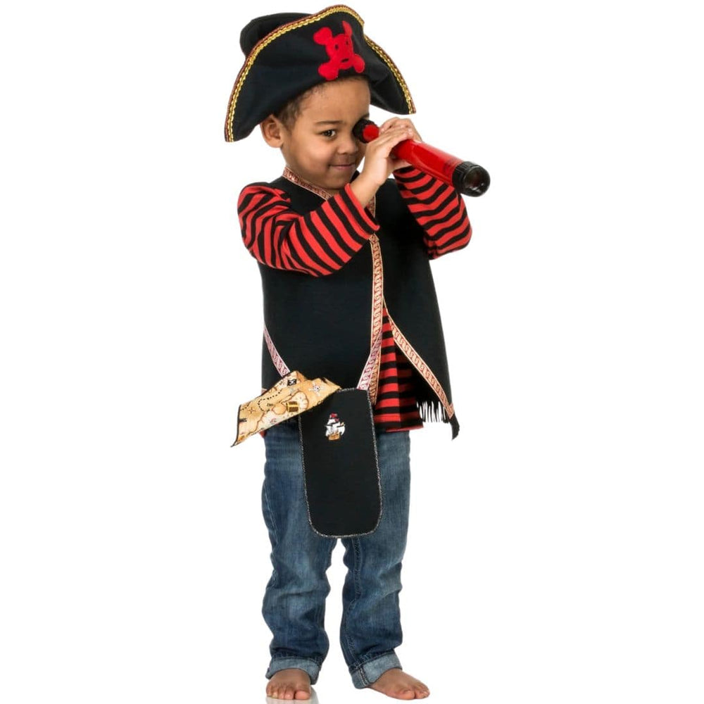 Fairy Finery- Child wearing pirate costume using spyglass - Bella Luna Toys 