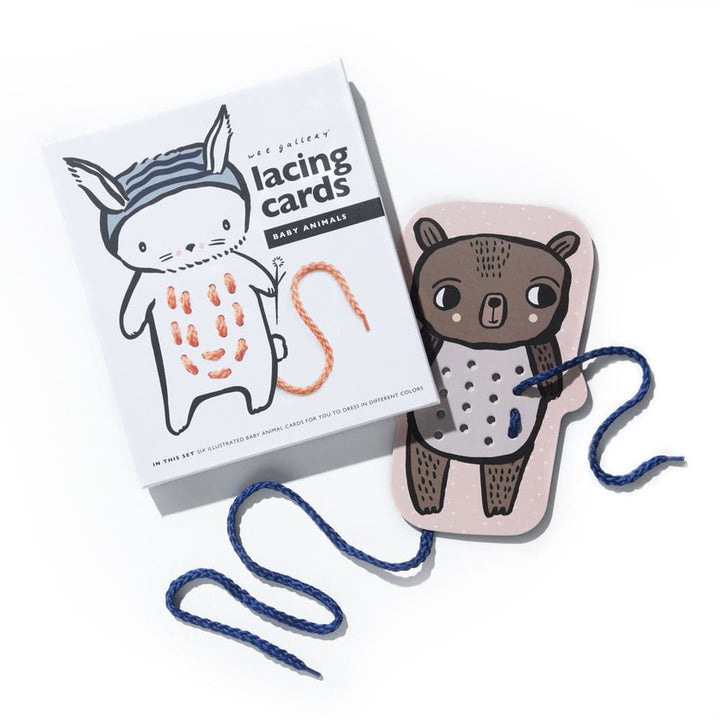 Wee Gallery - Baby Animals Lacing Cards - Bella Luna Toys