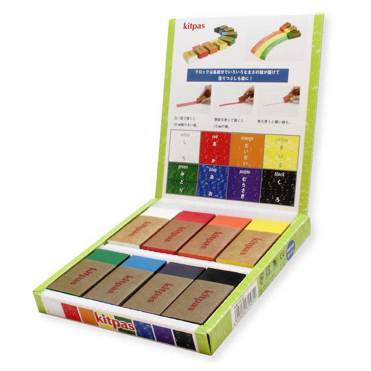 Kitpas Window Crayons - 8 Blocks Package | Bella Luna Toys