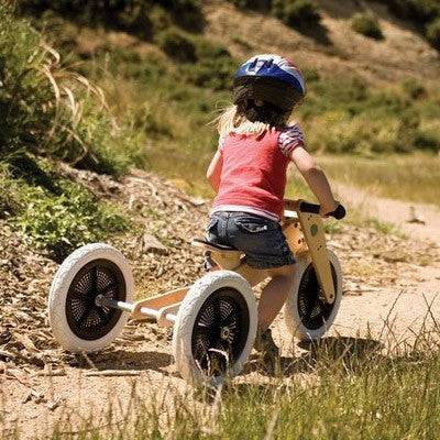Toy Library Wishbone Trike Wooden 3-in-1 Balance Bike Trike