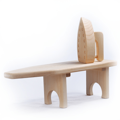 Wooden Toy Tabletop Ironing Board & Iron
